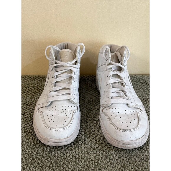 Nike Jordan 1 Retro Mid 'White Pure Platinum" 554724-104 Men’s Sz 7 Women 8.5 - Picture 1 of 8